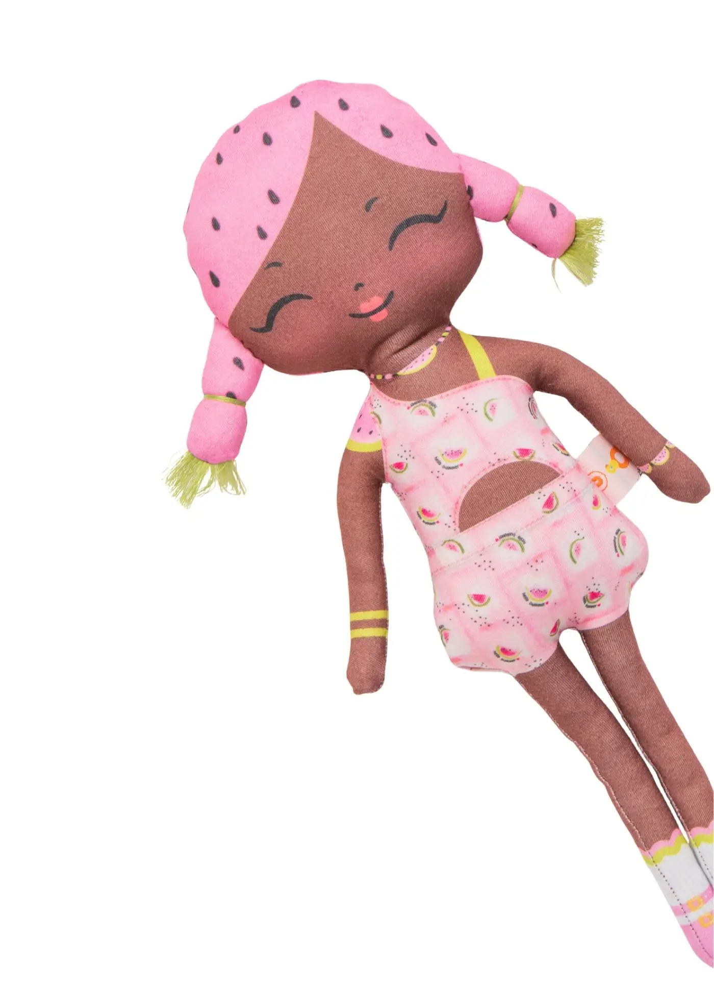 Miniatura BONECA ALPHABETO MELANCIA ROSA  2
